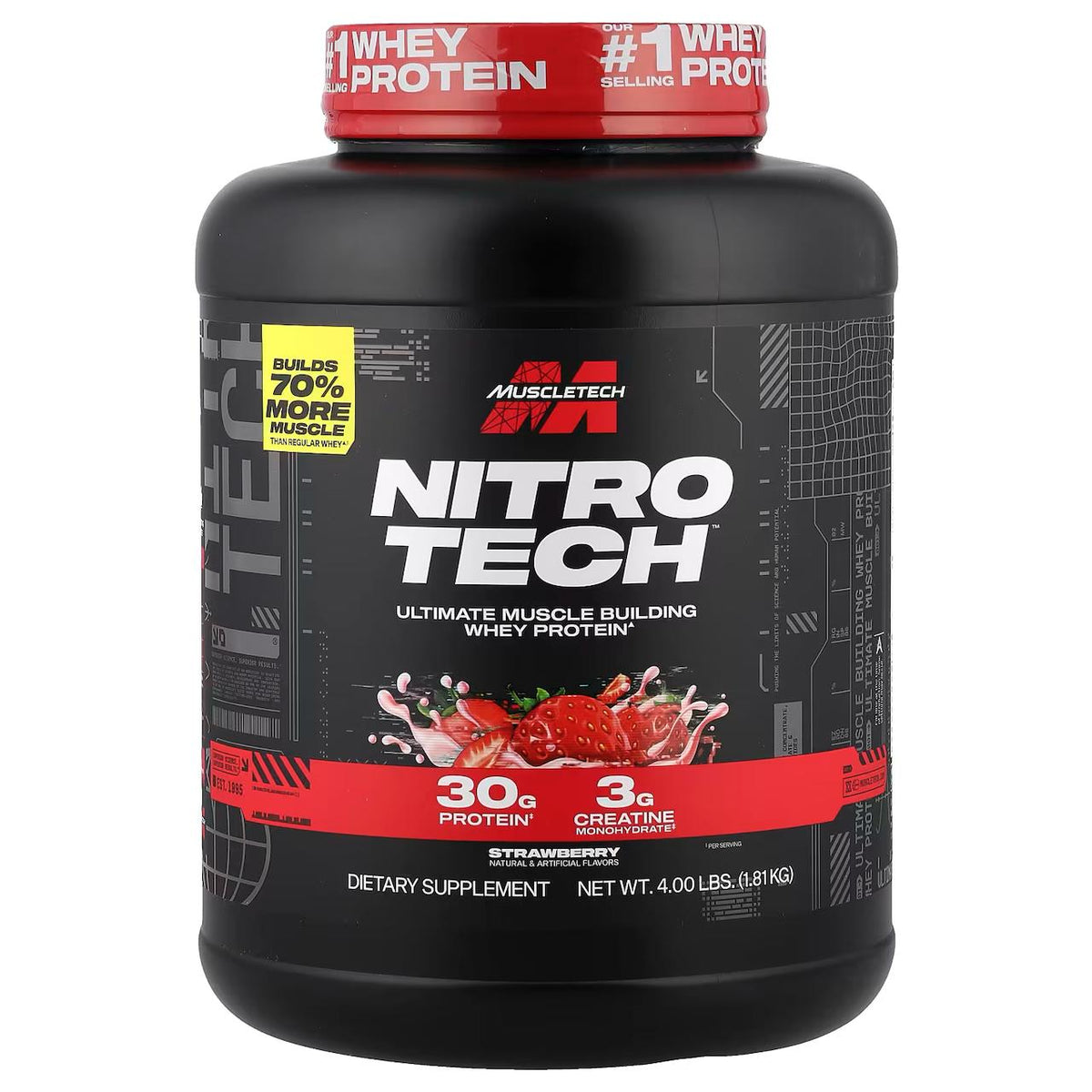 MuscleTech Nitro Tech Whey - Strawberry